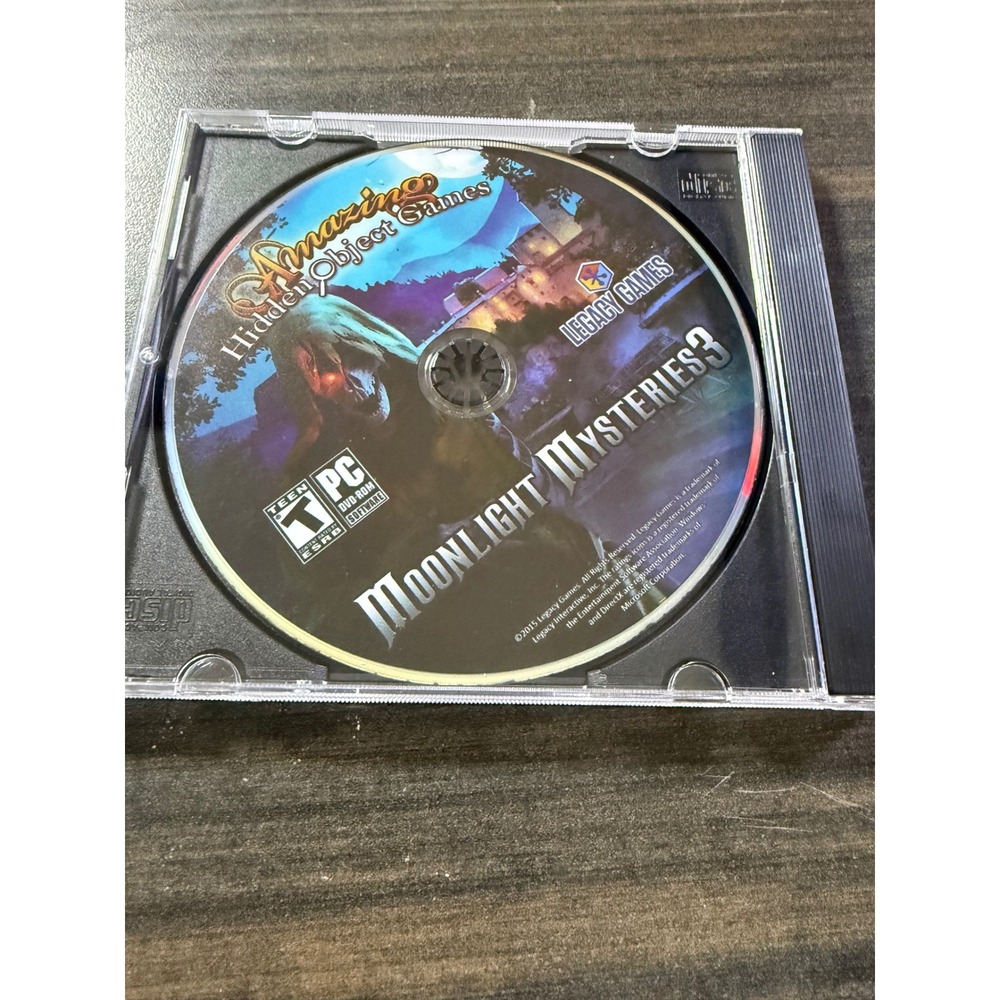 Moonlight Mysteries 3 PC DVD-ROM Legacy Games Amazing Hidden Object Games T